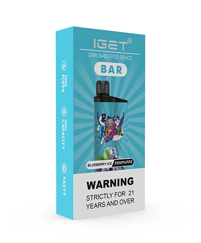 Blueberry Ice 3500 Puffs Disposable Vape IGET Bar - Image 2