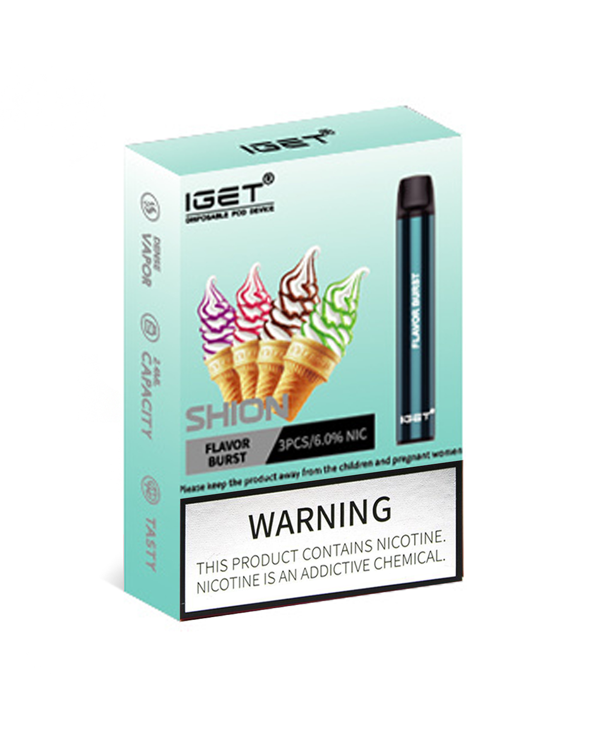 Flavor Burst 600 Puffs Disposable 3 x IGET Shion - Image 2
