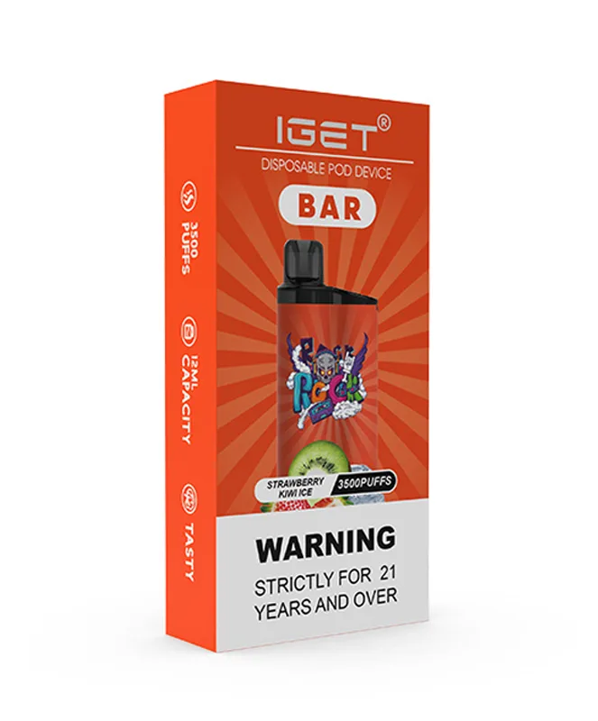Strawberry Kiwi Ice 3500 Puffs Disposable Vape IGET Bar
